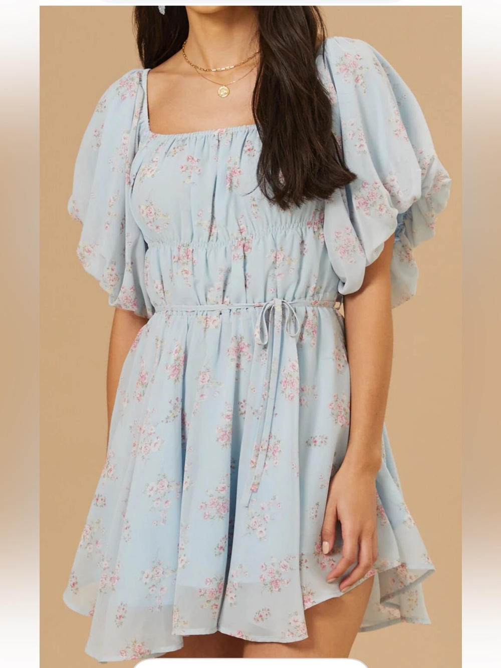 Altar'd State Amabella Floral Puff Dress